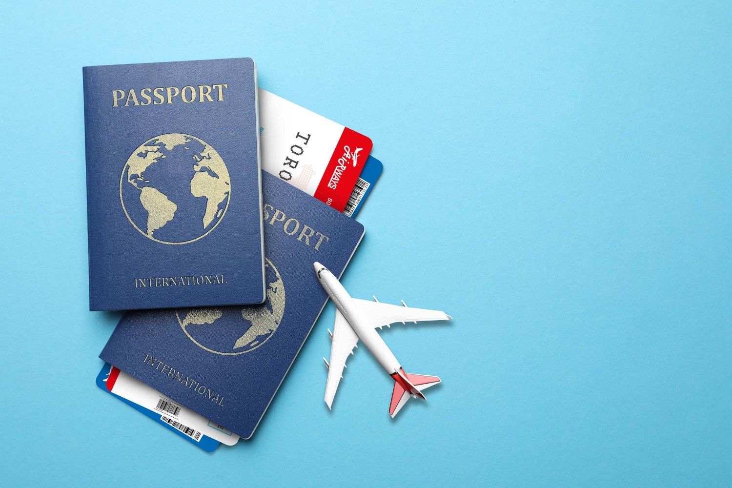 Passports with a Plane Ticket