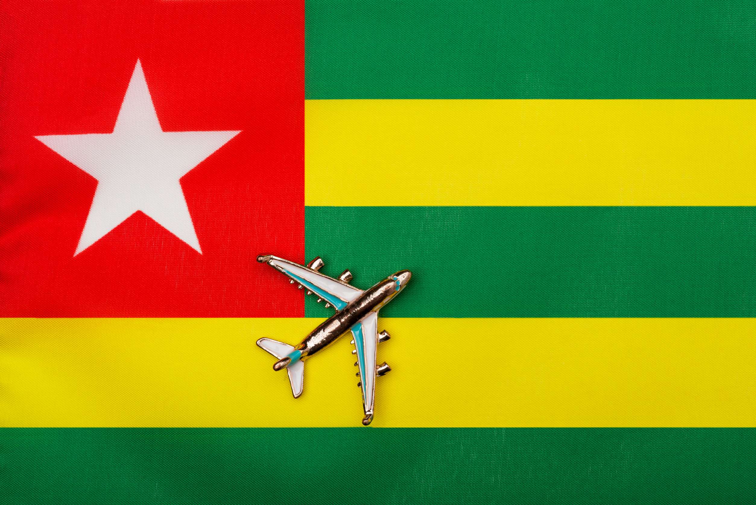 Plane on the flag of Togo