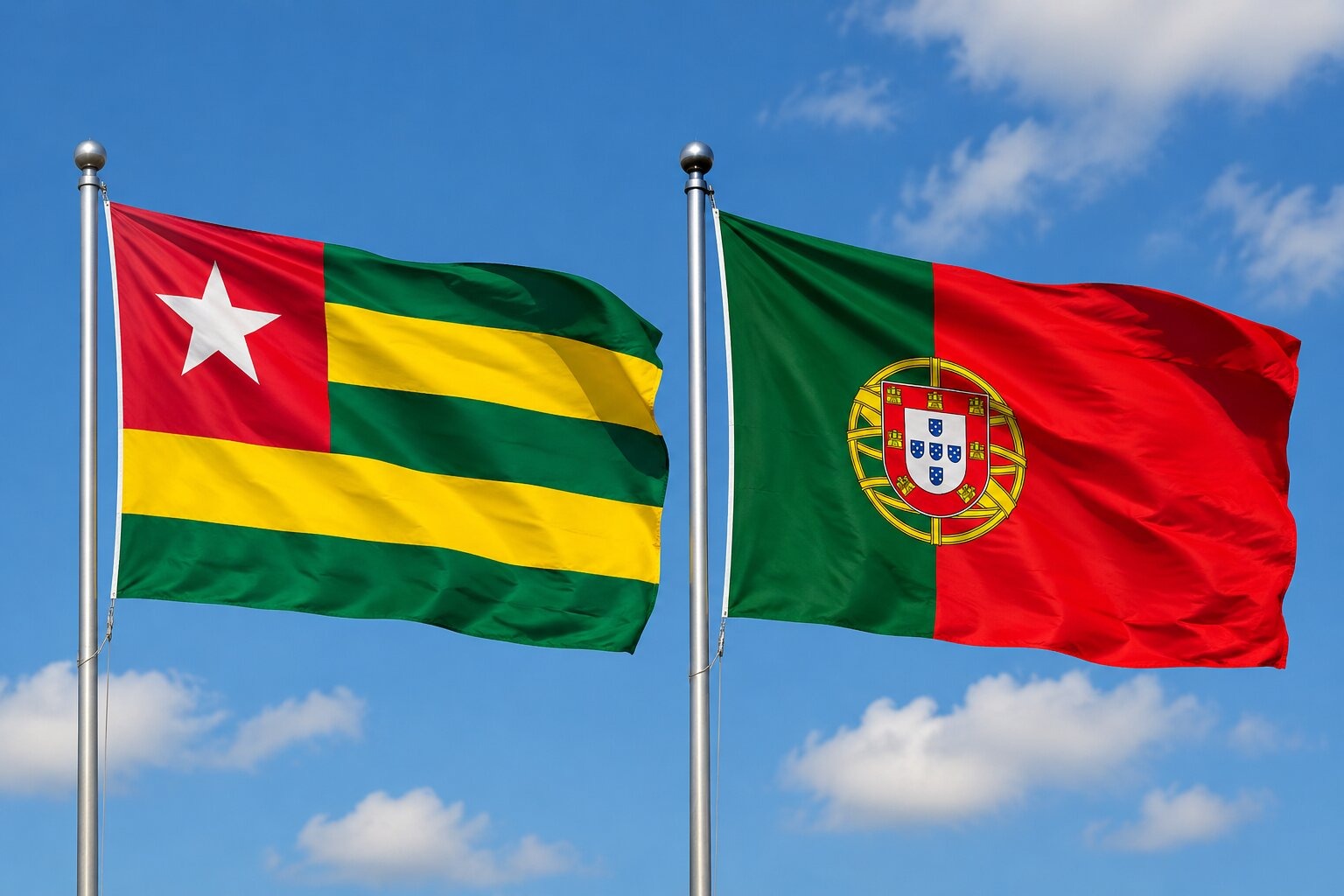 Portugal And Togo Flag