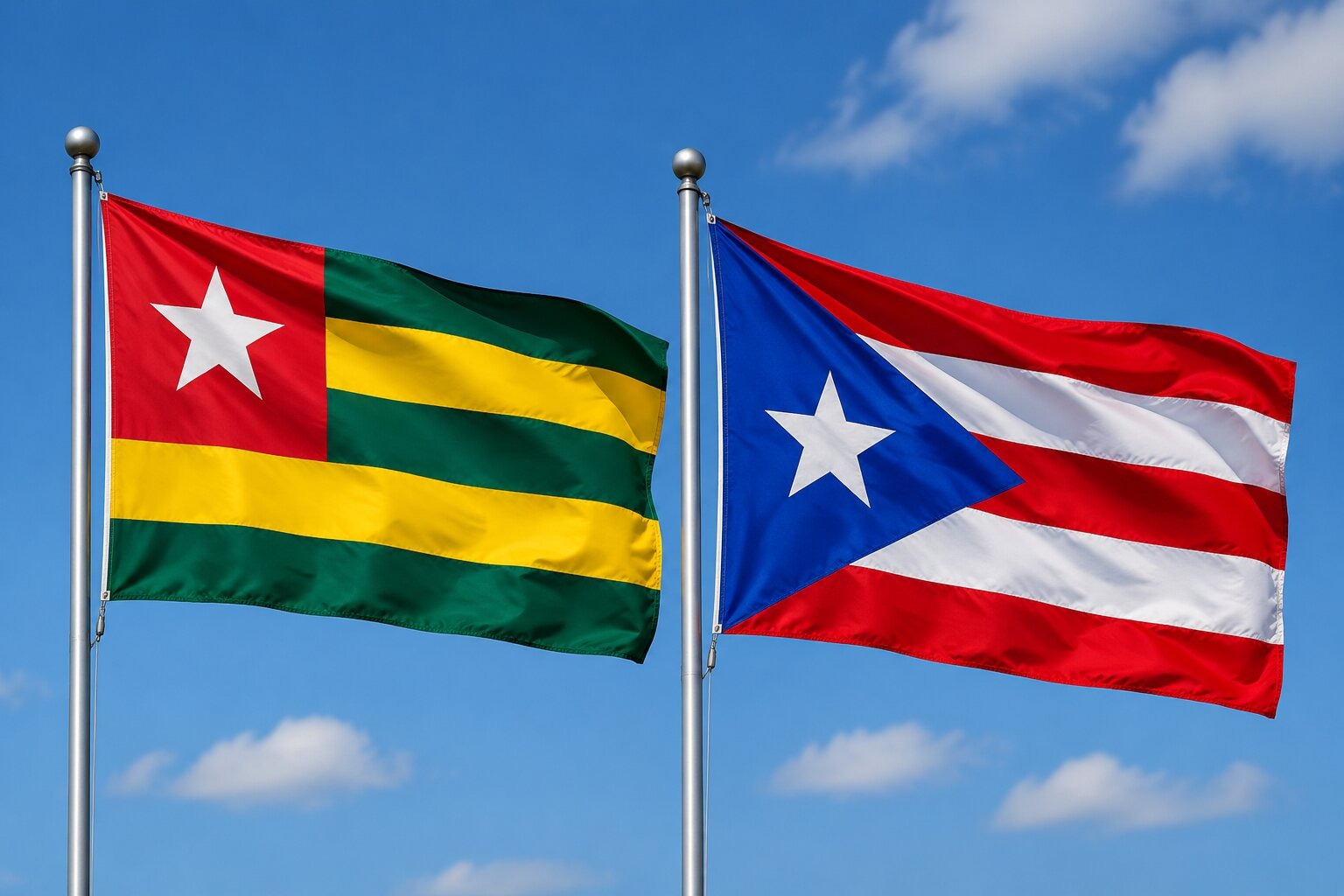 Puerto Rico And Togo Flag