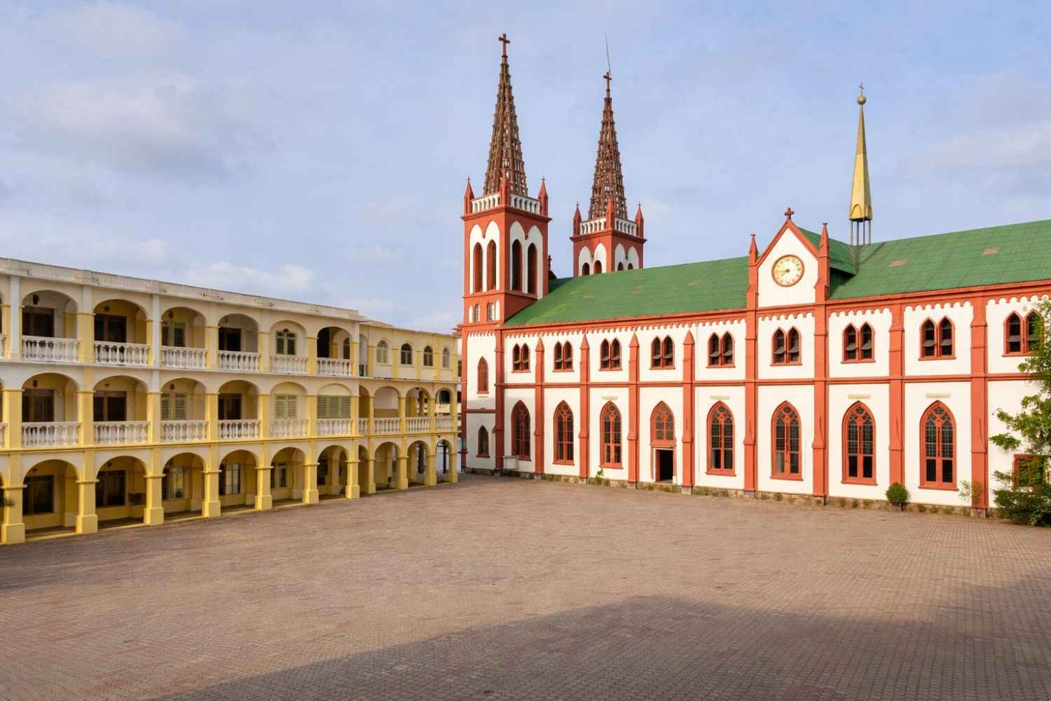 Sacred Heart Cathedral Lom Courtyard View