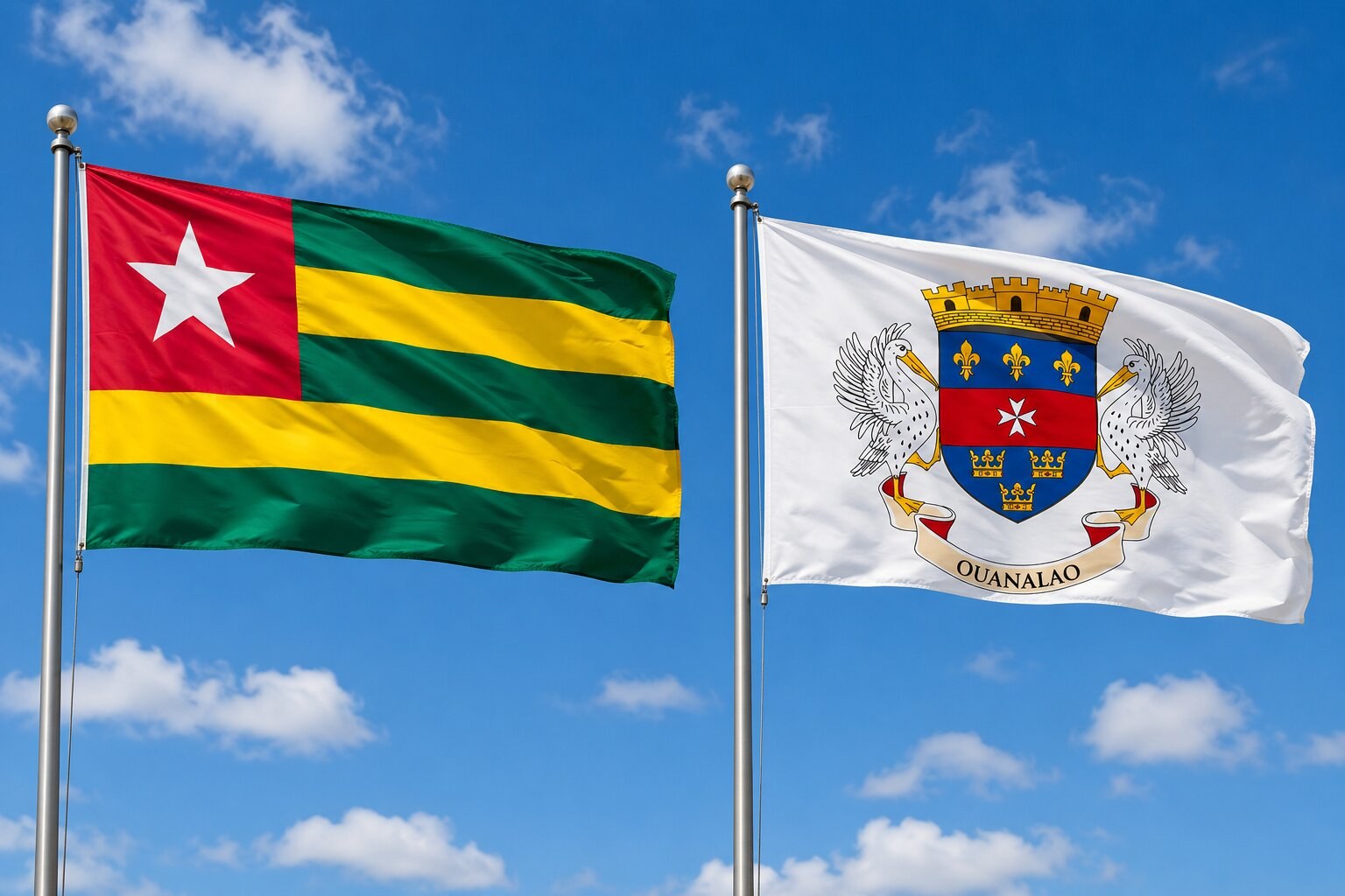 Saint Barthelemy And Togo Flag
