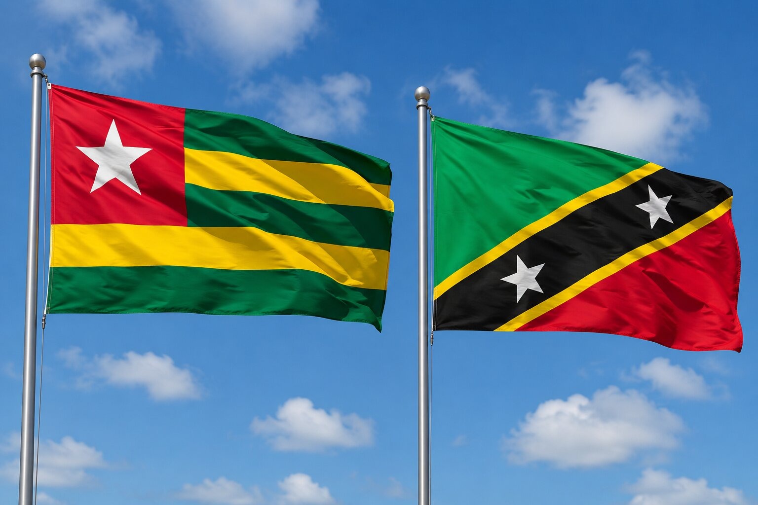 Saint Kitts and Nevis And Togo Flag
