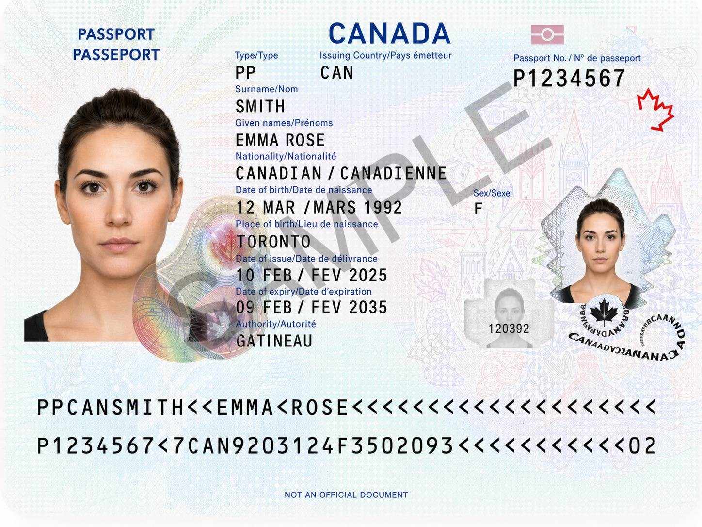 Sample Of Passport Biopage Scan