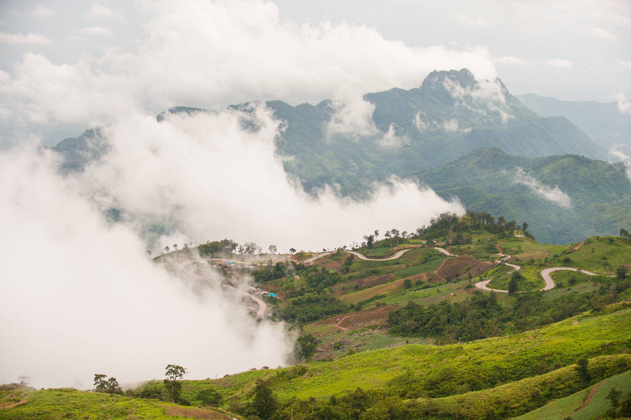 The Road Curves Up The Mountain