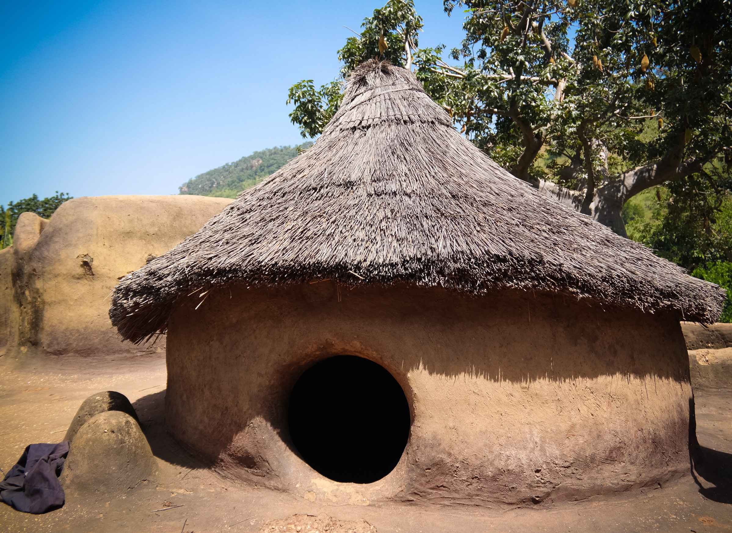 Traditional Batammariba clay house in Togo